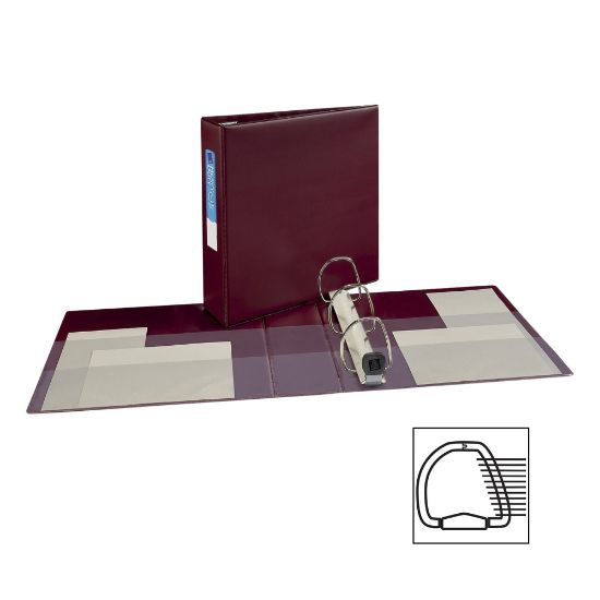 Picture of Avery Heavy-Duty 3-Ring Binder With Locking One-Touch EZD Rings, 3in D-Rings, 45% Recycled, Maroon