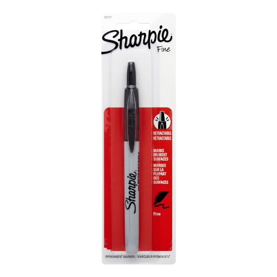 Picture of Sharpie Retractable Permanent Marker, Fine Point, Black