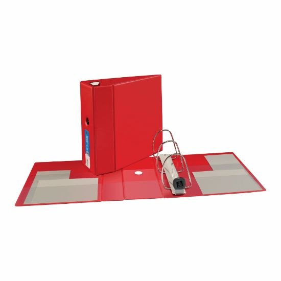 Picture of Avery Heavy-Duty 3-Ring Binder With Locking One-Touch EZD Rings, 5in D-Rings, 45% Recycled, Red