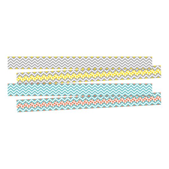 Picture of Barker Creek Double-Sided Border Strips, 3in x 35in, Chevron Beautiful, Set Of 24