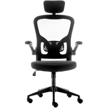 Picture of Urban Factory Ergo: Simple Adjustable Office Chair - 5-star Base - Black - Fabric, Rubber, Plastic - Armrest - 1 Piece