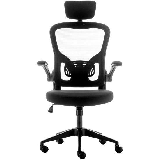 Picture of Urban Factory Ergo: Simple Adjustable Office Chair - 5-star Base - Black - Fabric, Rubber, Plastic - Armrest - 1 Piece