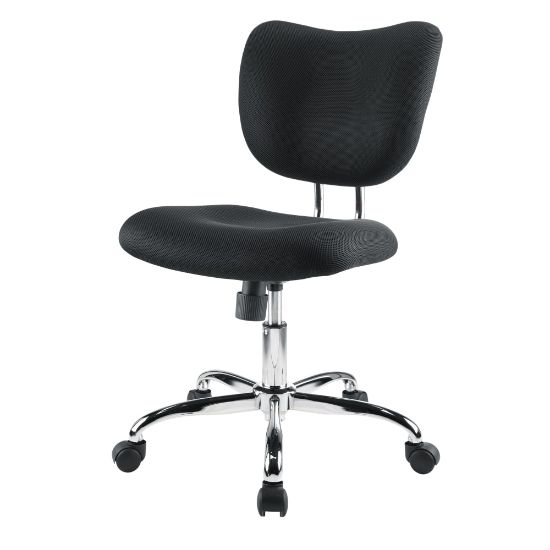 Picture of Realspace Jancy Mesh Low-Back Task Office Chair, Black/Chrome, BIFMA Compliant