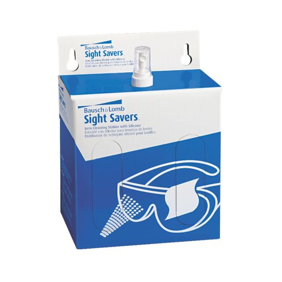 Picture of Bausch & Lomb Sight Savers Lens Cleaning Station - 1,520 Absorbent Lens Cleaning Tissues - 16 oz. Cleaner