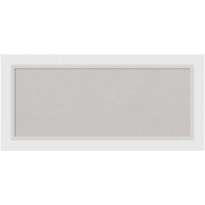 Picture of Amanti Art Cork Bulletin Board, 34in x 16in, Gray, Blanco White Wood Frame