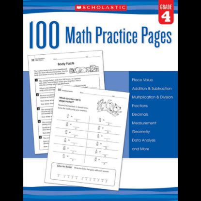 Picture of Scholastic Teacher Resources Math Practice Pages, Grade 4