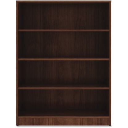 Picture of Lorell Essentials 48inH 4-Shelf Bookcase, Walnut