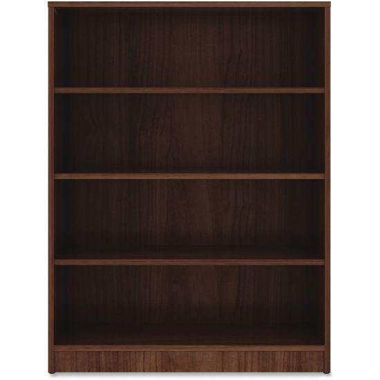 Picture of Lorell Essentials 48inH 4-Shelf Bookcase, Walnut