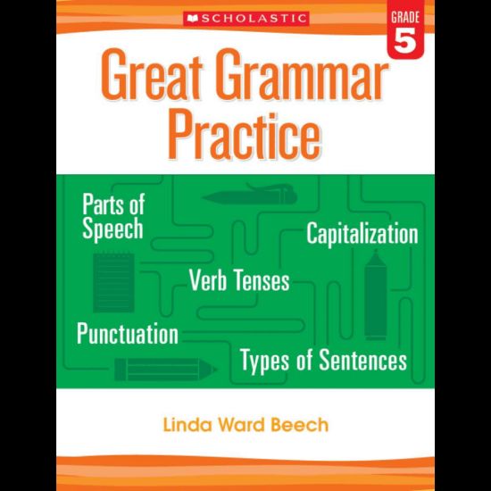 Picture of Scholastic Teacher Resources Great Grammar Practice Workbook, 5th Grade, Green