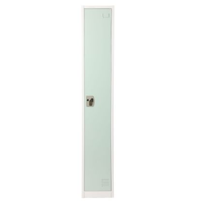 Picture of Alpine AdirOffice 1-Tier Steel Locker, 72inH x 12inW x 12inD, Misty Green