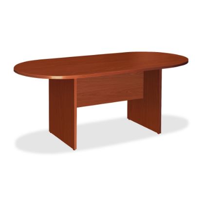 Picture of Lorell Essentials Oval Conference Table, 72inW, Cherry