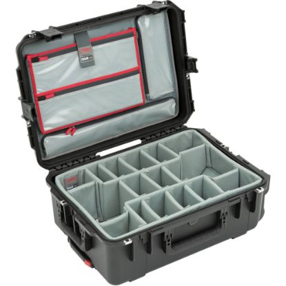 Picture of SKB Cases iSeries Protective Case With Padded Dividers, Lid Divider And Wheels, 22inH x 15-1/2inW x 8inD, Black