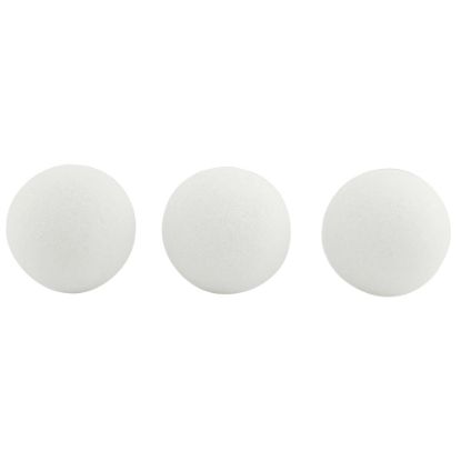 Picture of Hygloss Craft Foam Balls, 3 Inch, White, 12 Balls Per Pack, Set Of 2 Packs