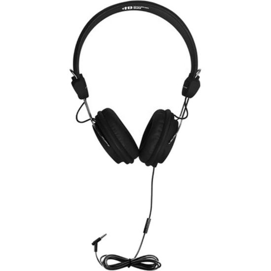 Picture of Hamilton Buhl Favoritz TRRS Headset With In-Line Microphone - BLACK - Stereo - Mini-phone (3.5mm) - Wired - 32 Ohm - 50 Hz - 20 kHz - Over-the-head - Binaural - Supra-aural - 5 ft Cable - Black