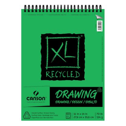 Picture of Canson XL Drawing Pads, 11in x 14in, 60 Sheets Per Pad, Pack Of 2 Pads