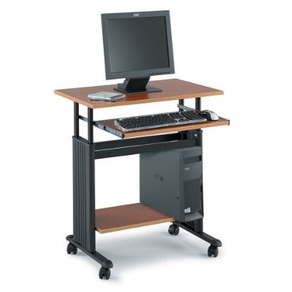 Picture of Safco Muv Adjustable-Height Workstation, Medium 33inH x 22inW x 28-1/2inD, Oak