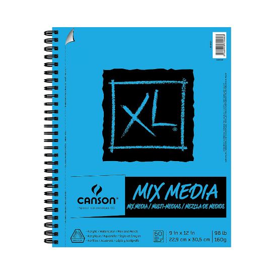 Picture of Canson XL Mix Media Pads, 9in x 12in, 60 Sheets, Pack Of 2