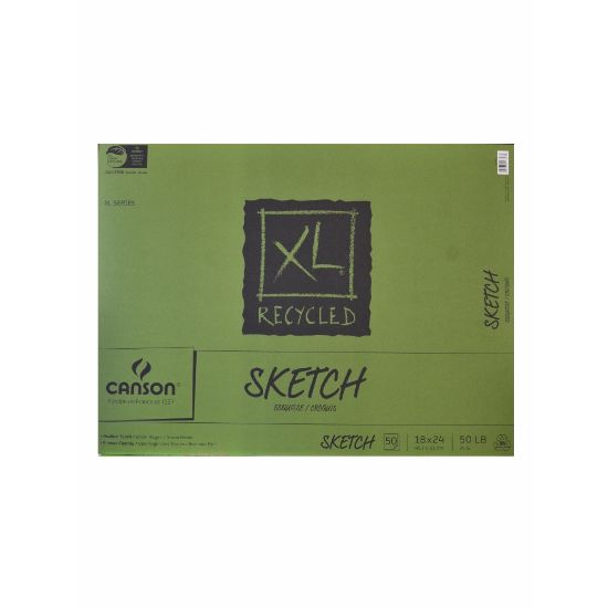 Picture of Canson XL Sketch Pads, Fold-Over, 18in x 24in, 50 Sheets, Pack Of 2