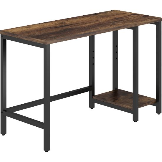 Picture of LYS SOHO Metal Frame Desk - Contemporary Style - 200 lb Capacity x 47.25in Table Top Width x 19.75in Table Top Depth x 1in Table Top Thickness - 29.50in Height - Assembly Required - Rustic Oak - High Pressure Laminate (HPL) - 1 Each