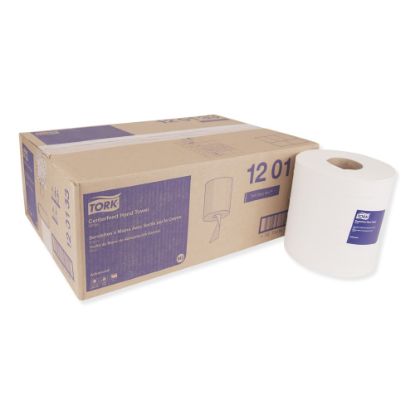 Picture of Tork Advanced 1-Ply Centerfeed Paper Paper Towels, 1000 Sheets Per Roll, Pack Of 6 Rolls