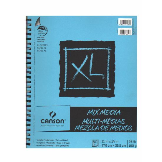 Picture of Canson XL Mix Media Pads, 11in x 14in, 60 Sheets, Pack Of 2