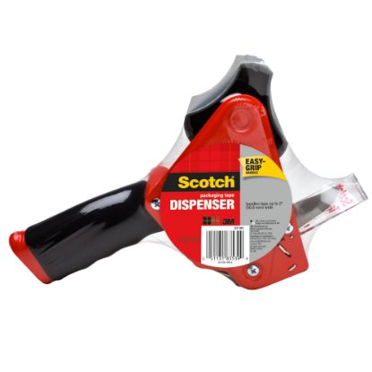 Picture of Scotch Packing Tape Dispenser With Retractable Blade, Red