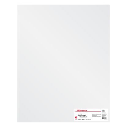 Picture of Office Depot Brand Foam Boards, 20in x 30in, White, Pack Of 3