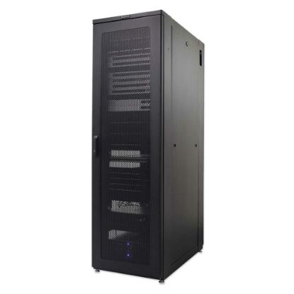 Picture of Belkin Premium Enclosure With Side Panels - 42U Rack Height x 19in Rack Width - Black - Steel - 2200 lb Maximum Weight Capacity - TAA Compliant