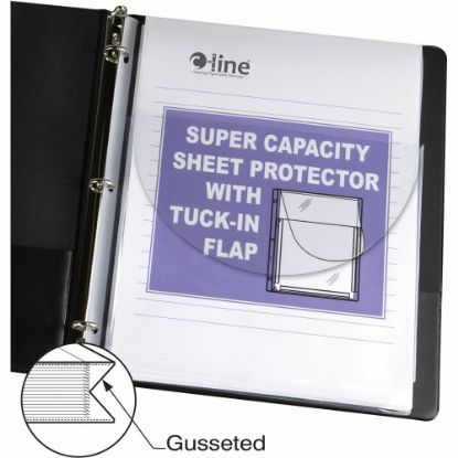 Picture of C-Line Super Capacity Super Heavyweight Vinyl Sheet Protectors with Tuck-In Flap - Clear, Top Loading, 11 x 8-1/2, 10/PK, 61027