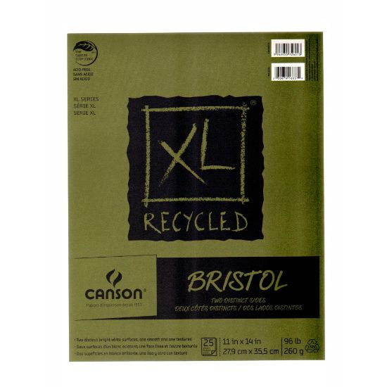 Picture of Canson XL Bristol Pad, 11in x 14in, 30% Recycled, Pad Of 25 Sheets