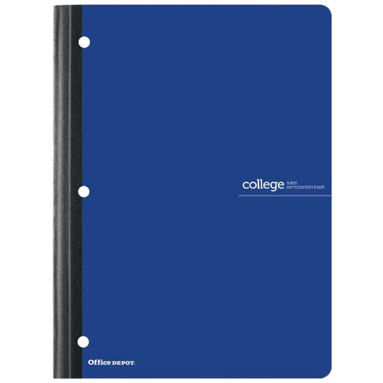 Picture of Office Depot Brand Composition Book, 8-1/2in x 11in, College Ruled, 80 Sheets, Blue