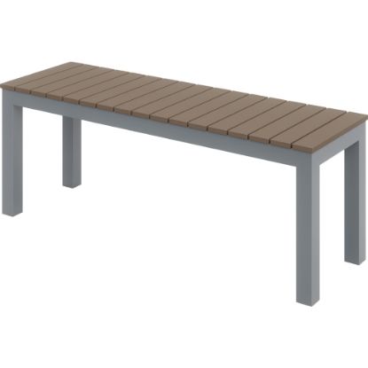 Picture of KFI Studios Eveleen Outdoor Bench, Silver/Mocha