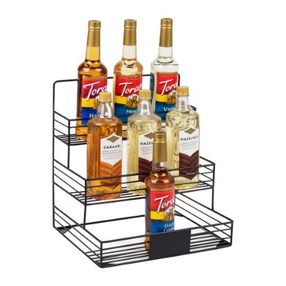 Picture of Mind Reader 3-Tier Syrup Bottle Stand, Countertop Organizer, 15-1/2inH x 12inW x 14inD, Black