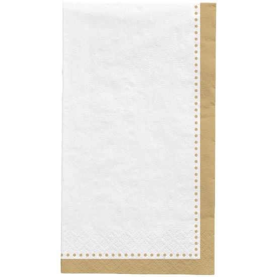 Picture of Amscan Premium Buffet Napkins, 7-3/4in x 4-1/2in, Gold