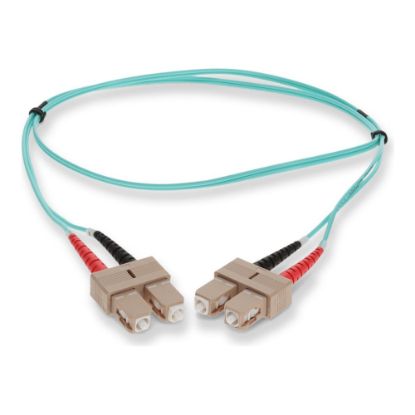 Picture of AddOn 6m SC OM3 Aqua Patch Cable - Patch cable - SC/UPC multi-mode (M) to SC/UPC multi-mode (M) - 6 m - fiber optic - duplex - 50 / 125 micron - OM3 - halogen-free - aqua