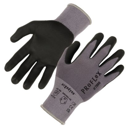 Picture of Ergodyne Proflex 7000 Nitrile-Coated Gloves, Extra Small, Gray