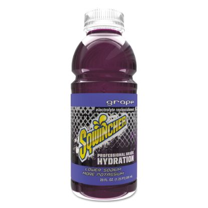 Picture of Sqwincher Ready-To-Drink Electrolyte Replenishment, Grape, 20 Oz Wide-Mouth Bottle, 24 Per Case