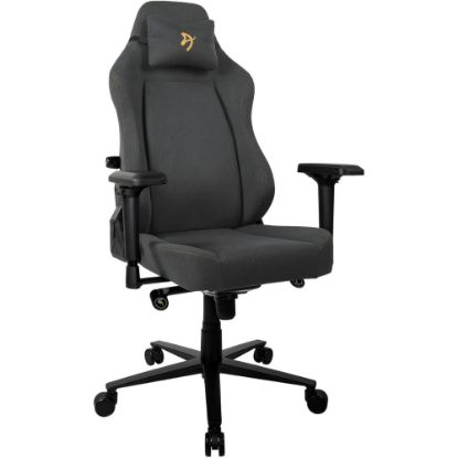 Picture of Arozzi PRIMO-WF Gaming Chair - For Gaming - Fabric, Foam, Metal, Aluminum, Woven - Gold, Black, Gray