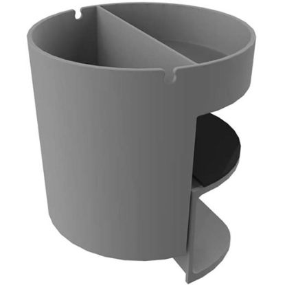 Picture of Deflecto Standing Desk Cup Holder Organizer, Gray