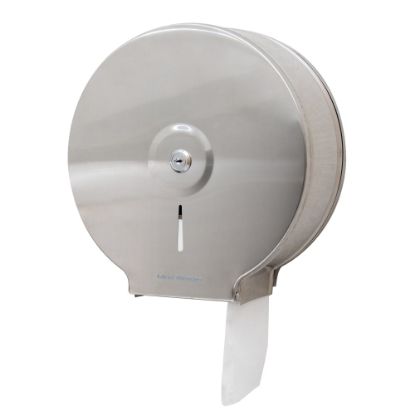 Picture of Mind Reader Locking Toilet Paper Roll Dispenser, 4-1/2inH x 10-1/2inW x 10inD, Silver