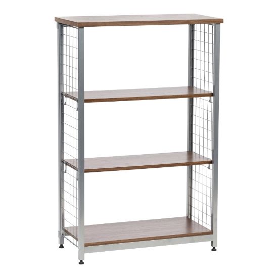 Picture of IRIS 48inH 3-Tier Wide Mesh-Shelf, Brown