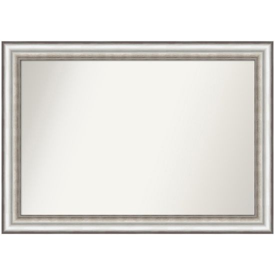 Picture of Amanti Art Non-Beveled Rectangle Framed Bathroom Wall Mirror, 29-1/4in x 41-1/4in, Salon Silver