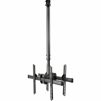 Picture of StarTech.com Ceiling TV Mount - Back-to-Back - Dual Screen Mount - For 32in to 75in Displays - 3.5ft to 5ft Pole - Full Motion - Steel - Pole Mount TV Bracket