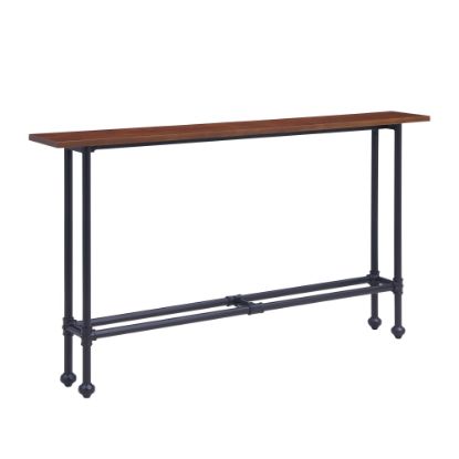 Picture of SEI Furniture Agnew Console Table, 30inH x 56inW x 8inD, Espresso/Black