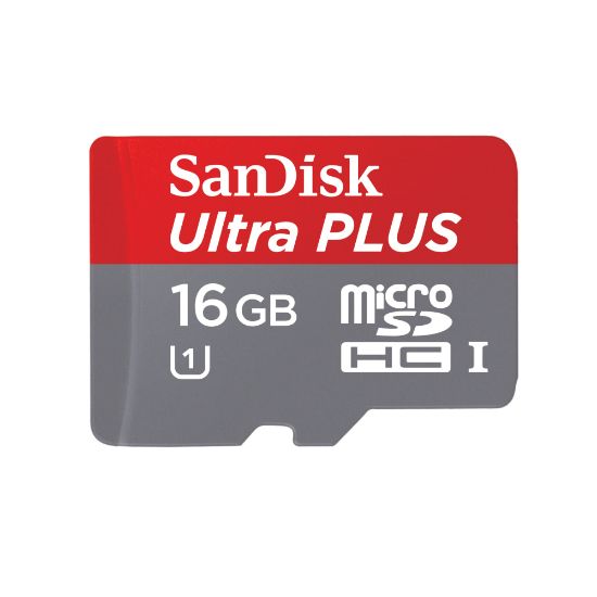 Picture of SanDisk Ultra PLUS microSDHC Memory Card, 16GB