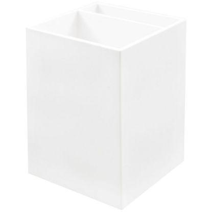 Picture of JAM Paper Pen Holder, 3-7/8inH x 2-3/4inW x 2-3/4inD, White