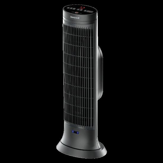 Picture of Honeywell 1500 Watts Electric Ceramic Oscillating Heater, 2 Heat Settings, 23.25inH x 8.75inW x 6.75inD, Black