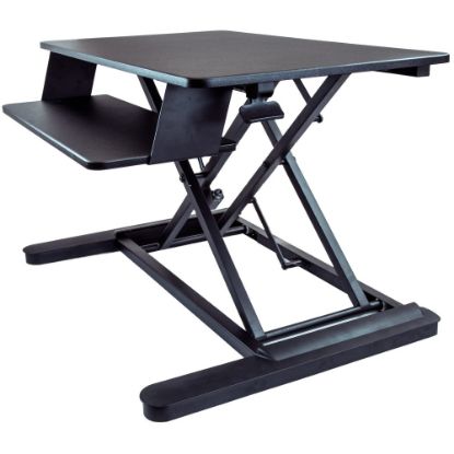 Picture of StarTech.com Sit Stand Desk Converter - Large 35in Work Surface - Adjustable Stand up Desk - For Two Monitors up to 24in or One 30in - Work in comfort and enhance productivity by turning your desk into a spacious sit-stand workspace