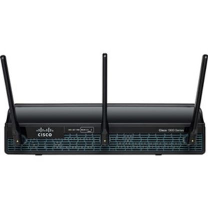 Picture of Cisco 1941W Wi-Fi 4 IEEE 802.11n  Wireless Integrated Services Router - 2.40 GHz ISM Band - 5 GHz UNII Band - 6.75 MB/s Wireless Speed - 2 x Network Port - USB - Gigabit Ethernet