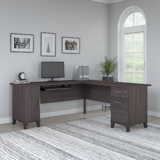 Picture of Bush Business Furniture Somerset 72inW L-Shaped Corner Desk, Storm Gray, Standard Delivery